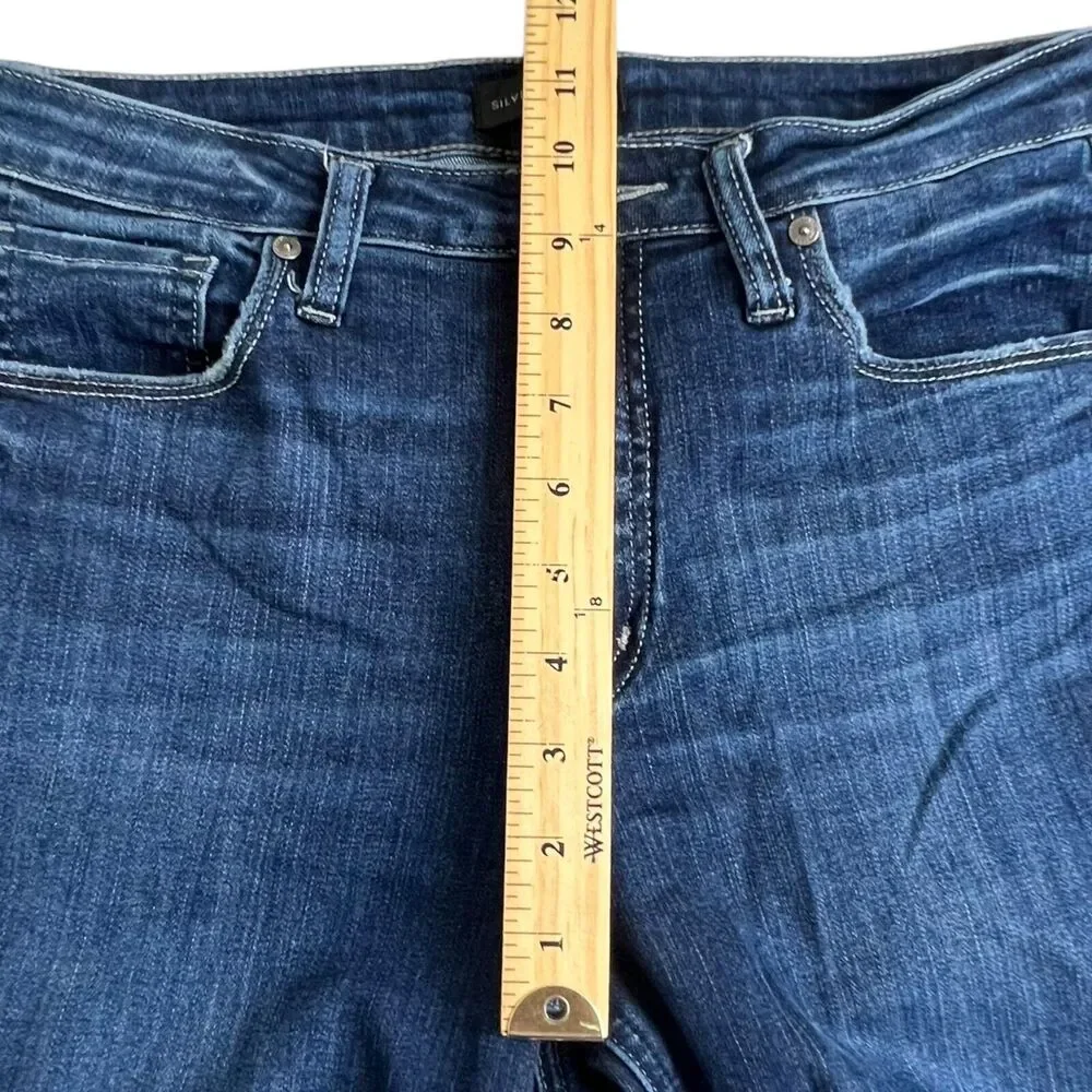 Silver Jeans‎ Co Womens Dark Wash High Note Skinny Jeans 28